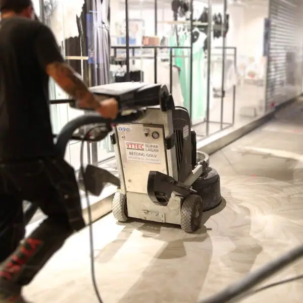 Betongslipningsprocess